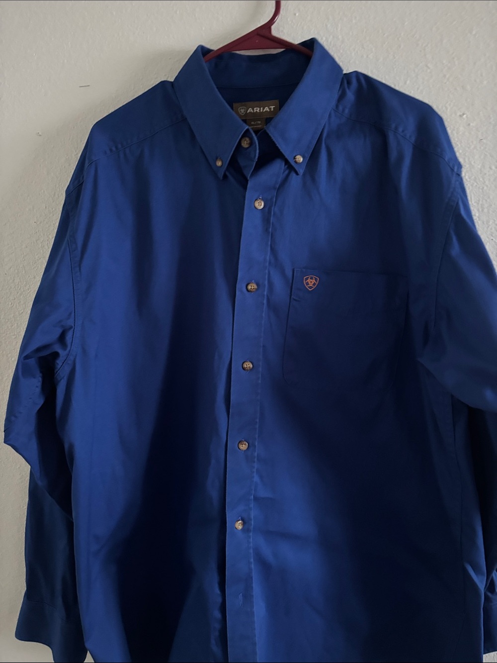 Ariat Men's Deep Blue Button-Down Casual Shirt